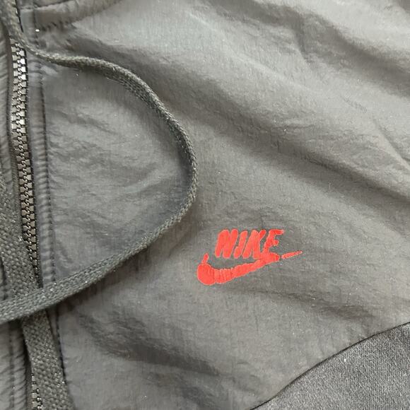 Nike Hoodie Sweatshirt Mens Large Black Tech Fleece Windrunner Full Zip - Picture 5 of 11
